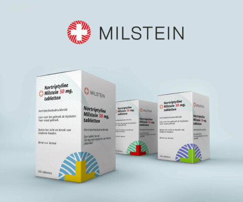 Verpakking en logo-design voor Milstein